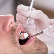 Dental patient at checkup