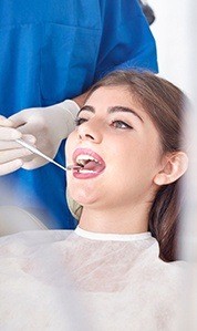 women receiving dental checkups